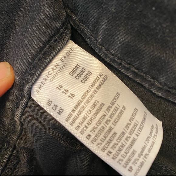 American Eagle Black Jeggings Next Level Stretch Low-Rise 16 short - Picture 4 of 5